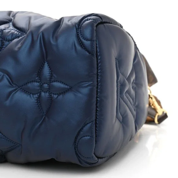 ❌❌LOUIS VUITTON Pillow Speedy Bandouliere 25 Monogram Nylon Metallic Blue bag LV - Picture 8 of 11